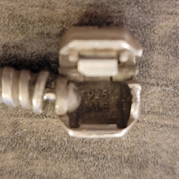 Pandora Charm Bracelet. 925 Sterling Silver fits most Euro Style Charms. 7.5 in - Picture 3 of 6